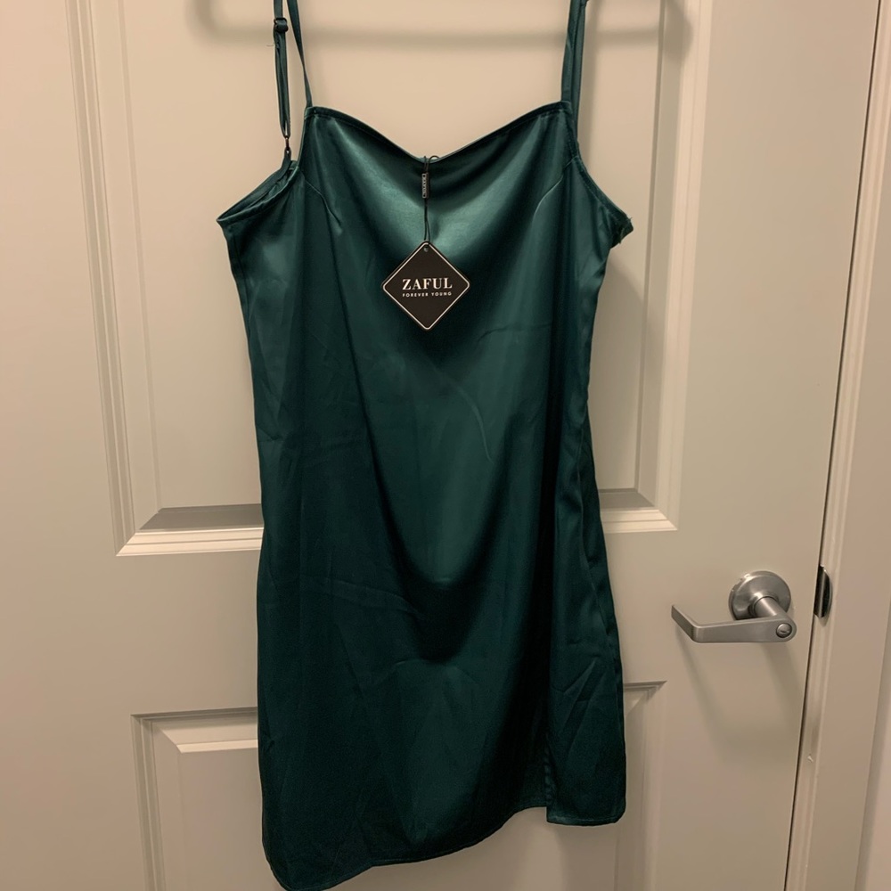 Zaful green slip dress